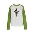 thumbnail image 6 of GaThRRgYP Womens Shirts Plus Size,Women's Halloween Printed Round Neck Long Sleeved Oversized Sweatshirt Green XXL, 6 of 7