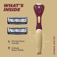 thumbnail image 2 of Dollar Shave Club FSU Seminoles 6-Blade Starter Set 1 Handle, 2 x 6-Blade Razor Refills, 2 of 9
