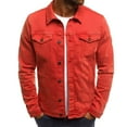 thumbnail image 2 of KaLI_store Mens Jackets Casual Men's Lightweight Bomber Jacket Causal Varsity Flight Windbreaker Track Jacket Red,M, 2 of 2