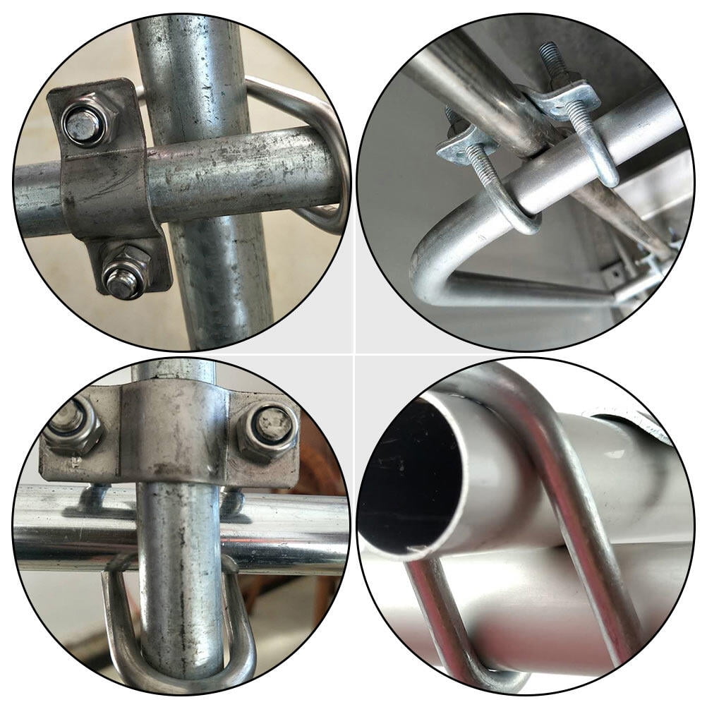 DINHEAROM 10-Pack Metal U Tube Hose Clamps, 0.5x7cm Adjustable Clips for Secure Fittings