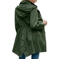 thumbnail image 4 of Arvbitana Women Light Rain Jacket Waterproof Active Outdoor Trench Raincoat with Hood Ladies Lightweight Windproof Windbreaker Outerwear Coat With Pockets, 4 of 5
