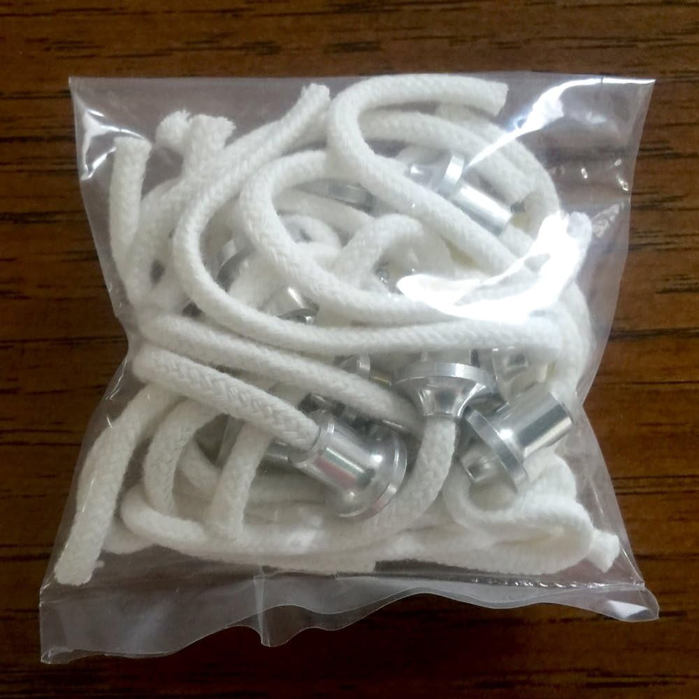 Firefly Aluminum Wick Holder with 3.6 mm (0.14 in) Cotton Wick, 7-1/2 in Length, 10-Pack