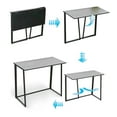 thumbnail image 4 of Ktaxon Folding Writing Computer Desk Home Office Study PC Writing Table,White, 4 of 8