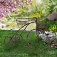 thumbnail image 3 of ZOPan Tricycle Plant Stand, Flower Pot Cart Holder Patio Stand Holder Outdoor Displaying Plants Flowers (Bronze), 3 of 7