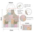 thumbnail image 7 of Pioneer Flower Floral Print Pattern Apron-Garden Aprons for Women with Pockets-Cotton Linen Waterproof Kitchen Cooking Gardening Aprons Adjustable for Kitchen,Cooking,BBQ and Salon 33x27 Inch, 7 of 7