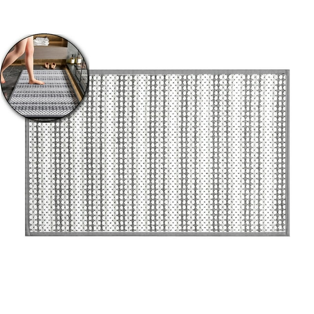 Dvruxg Absorbent Non Slip Bath Mats for Bathroom, Machine Washable Bathroom Rugs, Rubber Backed Bathroom Mats, Ultra Soft