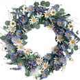 thumbnail image 2 of Corona de primavera de 16 pulgadas, adorno colgante para puerta, ventana o puerta. Violeta, 2 of 8