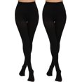 thumbnail image 3 of 2 Pairs Women's Solid Color Tights 80D, Soft Opaque Microfiber Tights, 3 of 5