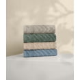thumbnail image 2 of Koza Home Likya 100% Cotton Jacquard Border Herringbone 4-Piece Face Dowry Towel Set 1025A Standard, 2 of 6