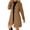 Coffee#womens wool peacoat, variant on aohooy Women's Pea Coats for Winter Wool Blend Thicken Stand Collar Single Breasted Trench Coat Plus Size A-Line Overcoat Coffee,M