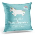 thumbnail image 1 of RYLABLUE Information Licorne Naissance Record Annonce Jeter Taie d'Oreiller Housse de Coussin, 1 of 1