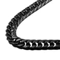 thumbnail image 4 of 9-21mm Black Tone Men Stainless Steel Curb Cuban Chain Necklace or Bracelet, 4 of 5