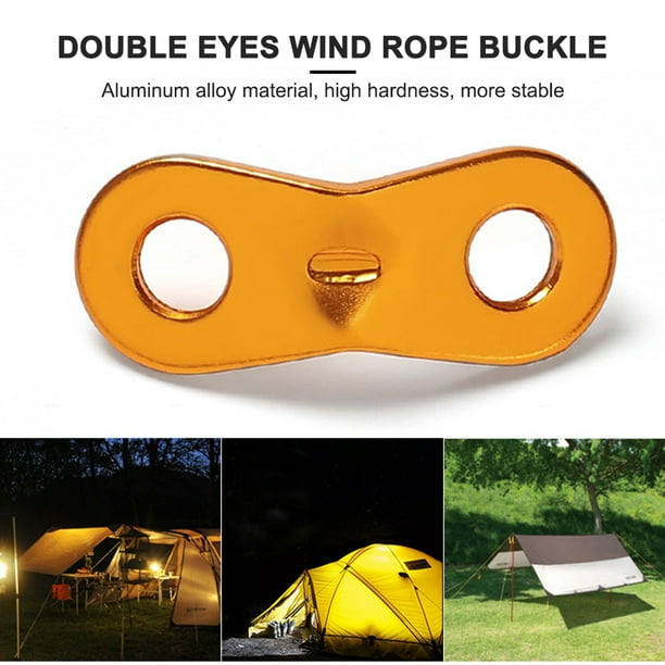 Hebilla De Cuerda De Cuerda Cuerda Cuerda Hebilla Camping 20 piezas para acampar al aire libre, cuerda de Paracord, kit de cierre de hebilla fija (naranja)