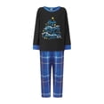 thumbnail image 1 of Christmas Family Pajama Matching Set Letters Print T-shirt Plaid Pants, 1 of 9