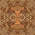 thumbnail image 1 of Ahgly Company Machine Washable Indoor Square Transitional Orange Area Rugs, 6' Square, 1 of 7