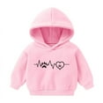 thumbnail image 1 of Posijego Sweat à Capuche pour Enfants 1-8 Ans Coton Manches Longues Garçons Filles Pull Graphique Cœur, 1 of 2