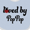 thumbnail image 4 of Inktastic Loved by Pop Pop Boys or Girls Baby Bib, 4 of 4