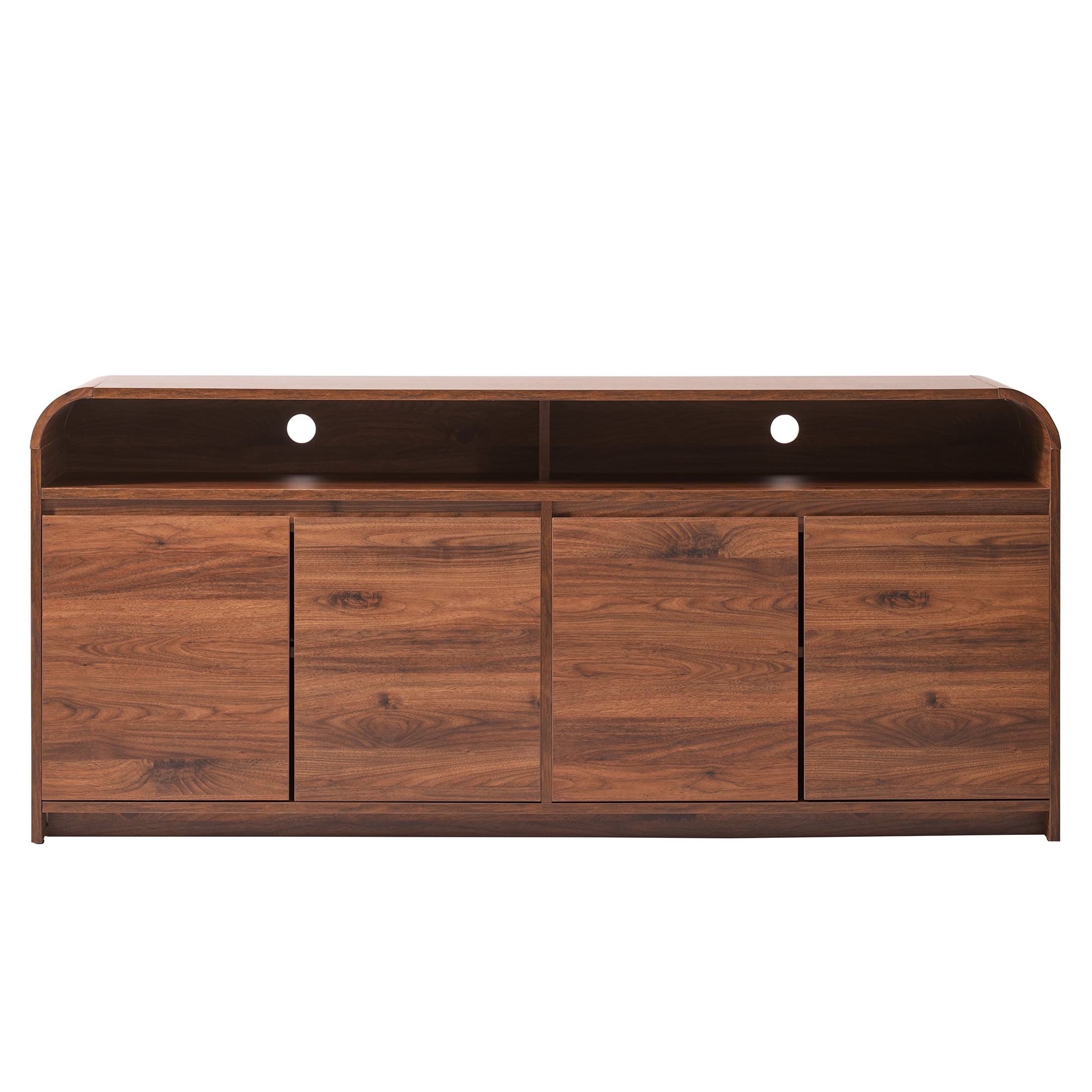 Better Homes & Gardens Juliet Curved TV Stand for TVs up to 75”, Walnut Finish  (图4)