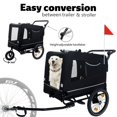 thumbnail image 2 of Hot Sale Extra Large 2-in-1 Pet Bike Trailer & Push Cart – Detachable for Biking/Walking, Holds Up to 88 lbs, All-Terrain Wheels, 2 of 24