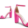 thumbnail image 4 of Sandalia DREAM PAIRS Tacón Alto Grueso 10 cm Fucsia Ante, 4 of 8