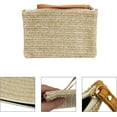thumbnail image 5 of LinYooLi Natural Straw Boho Purse Zipper Wristlet Wallet Handwoven Beach Clutch Bag, 5 of 7