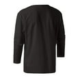 thumbnail image 3 of MNCEKFOD Mens Shirt Vintage Long Sleeve Casual Tops Lace Up V Neck with Front Pockets Leisure Mens Tops Black L, 3 of 3