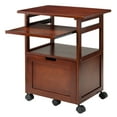 thumbnail image 2 of Winsome Piper Work Station, Keyboard, Walnut Finish, 2 of 14