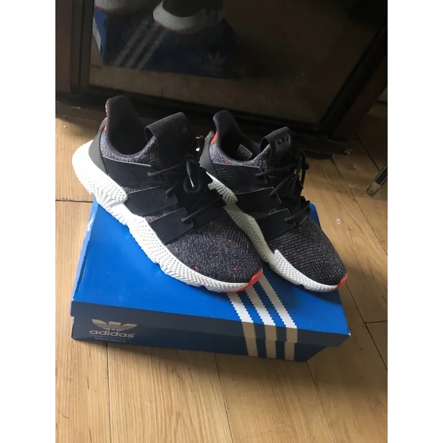 Ad-id-as Prophere Mens Size 9.5 Black Athletic Training Running Shoes Sneakers