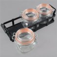 thumbnail image 1 of Cal Mil 3335-13 3 Small Jar Condiment Holder Flat - Black, 1 of 1