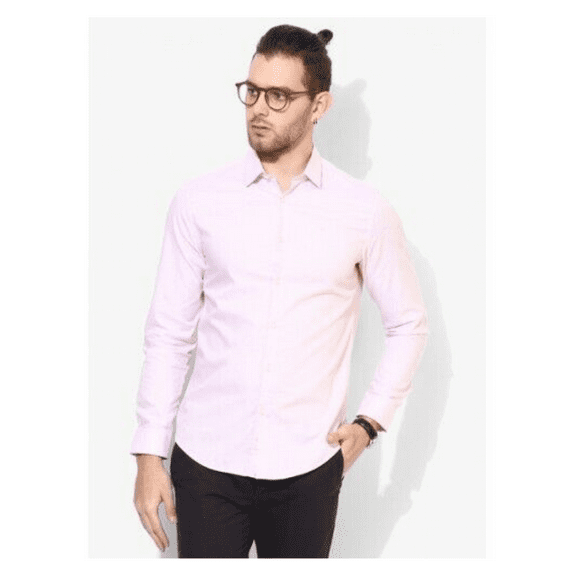 $69 Calvin Klein Men's Regular Fit Casual Long Sleeve Shirt , Pink , Sz XL