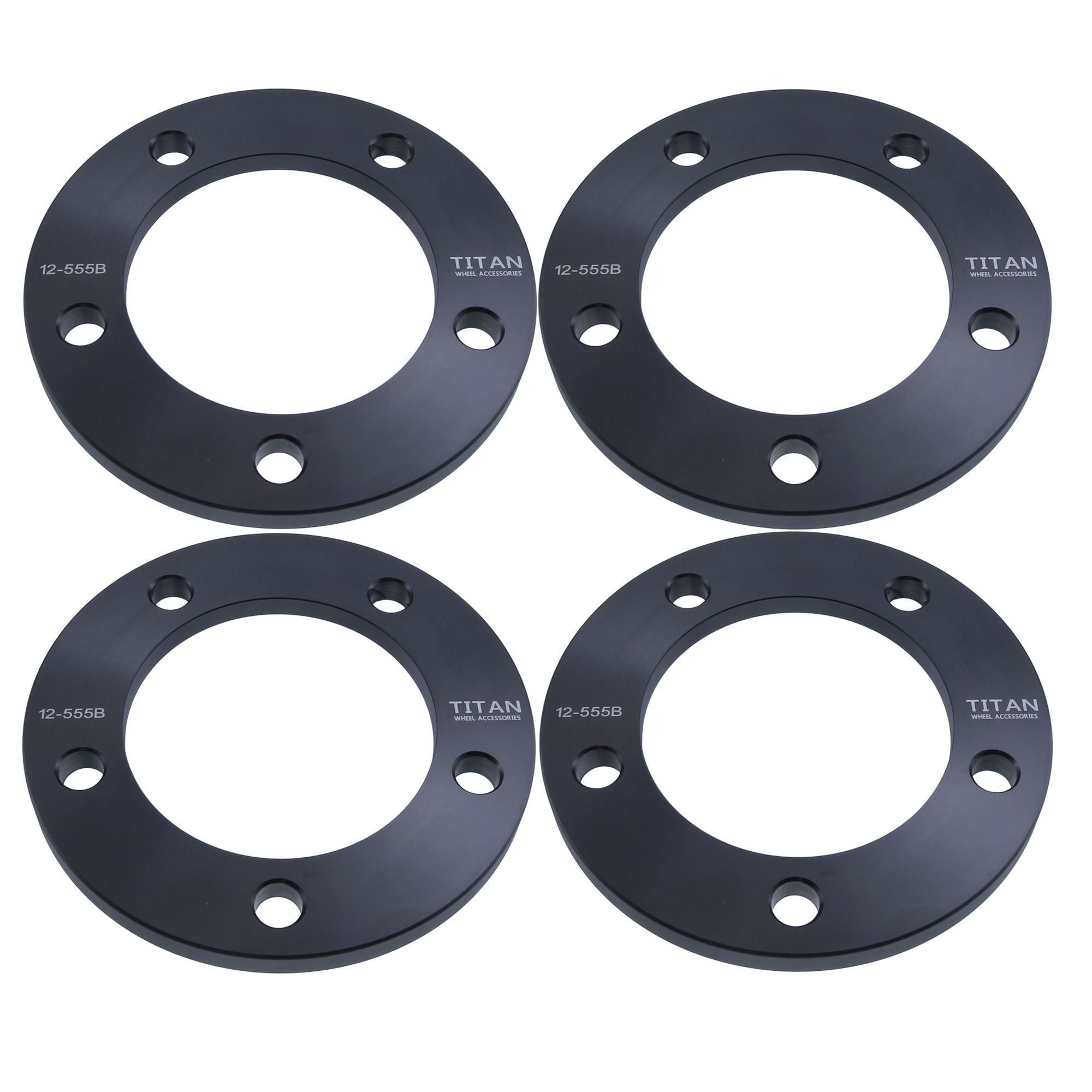 2" Wheel Spacers (Pair) – 5x5.5 Bolt Pattern, 1/2"-20 Threads – For Jeep, Ford, Dodge Trucks