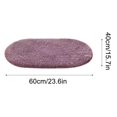 thumbnail image 5 of Oval Microfiber Floor Mat Non-Slip Absorbent Bathroom Rug Living Room Entry Door Bedroom Carpet 40x60cm, 5 of 11