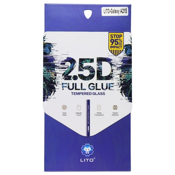 LITO 2.5D Full Glue Tempered Glass Screen Protector for Samsung Galaxy A21S