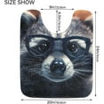 thumbnail image 4 of Dreamtimes Bathroom Rug Toiletry Mat Set Raccoon with Glasses Print, Soft Absorbent Bath Rug and U-Shaped Contour Toilet Rug, Non-Slip Bath Carpet Bath Mats for Bathroom 24"x16"+24"x20", 4 of 5