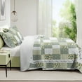 thumbnail image 3 of Tritard 3 Piece Green King Bedspreads and Comforters Bedding Patchwork Coverlets All Season,90"x96", 3 of 8