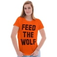thumbnail image 3 of Feed The Wolf Sarcastic Hangry Gym Womens Slim Fit Graphic Tee Brisco Brands S, 3 of 5