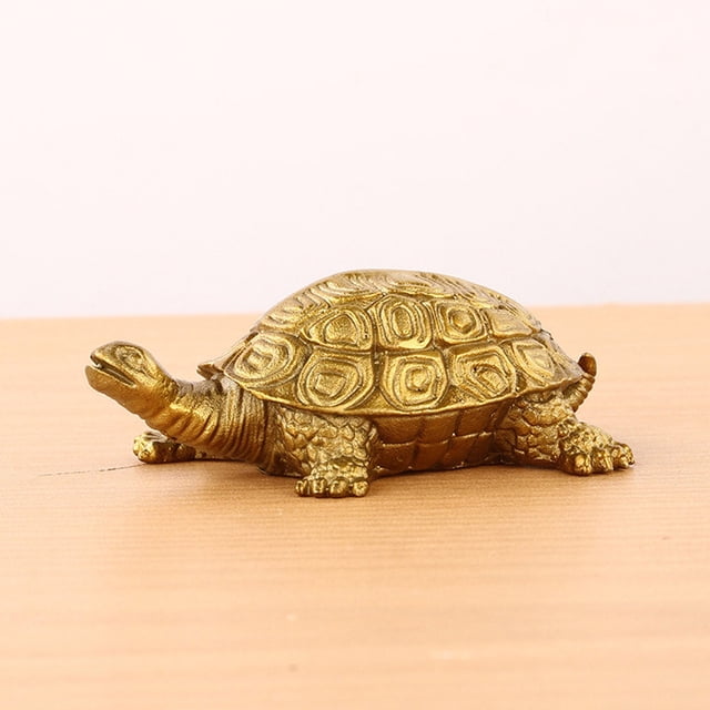 Tong Pyrite Tortoise Pyrite Stone Turtle Figurine For Feng Shui Brass Turtle Statue For Home Desk Shelf Tortoise Ornament For Living Room Display