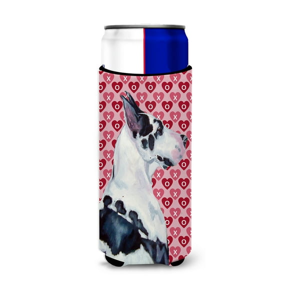 Great Dane Hearts Love and Valentines Day Portrait Ultra Hugger for slim cans