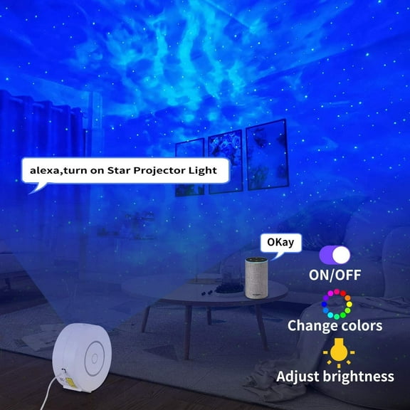RGB Color Changing LED Starry  Night Light, App & Voice Control Compatible for Home Theater & Bedroom