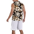 thumbnail image 2 of Sikiie Retro Hydrangeas Basketball Jersey Reversible Men's Mesh Athletic Sports Shirts Training Practice S-4XLMedium, 2 of 6