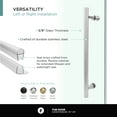 thumbnail image 6 of Fine Fixtures Tub Door Sliding Frameless Tempered Glass 60" W x 66" H Polished Chrome, 6 of 12