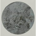 thumbnail image 3 of Giovanni Battista Benaschi 12x12 Black Modern Framed Museum Art Print Titled - Apotheosis of a Saint (Recto) (Second Half 17th Century), 3 of 5