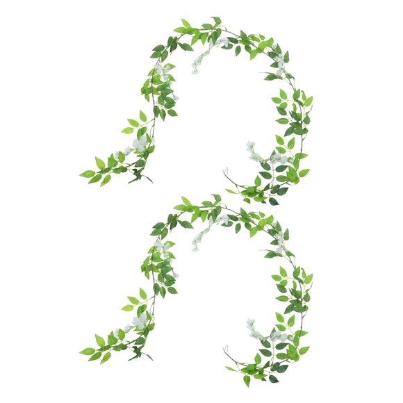 OULII 2Ud Guirnalda Colgante De Flores Wisteria Verde Para Ambiente Festivo Y