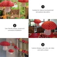 thumbnail image 3 of MasteelfCA 2Pcs Mushroom Shape Lantern Decorative Hanging Lantern Party Layout Lanterns, 3 of 7