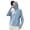 Blue, variant on Bovxnpu Women's Long Sleeve Sun Protection Shirts, Lightweight Womens Activewear Breathable Sunscreen Hoodie Workout Tops, Ladies Solid Color Hooded Sun Protection Clothing M