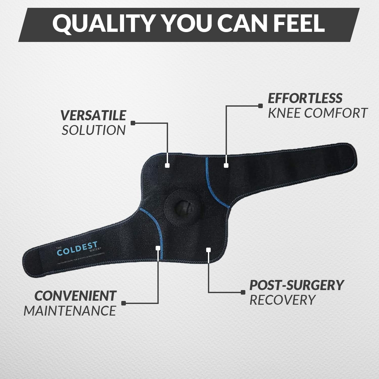 The Coldest Water Cold Knee Ice Pack Wrap, Flexible & Reusable Cold Pack