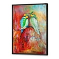 thumbnail image 3 of Designart 'Blue Tailed Bee Eaters Sitting On A Branch' Nautical & Coastal Framed Canvas Wall Art Print, 3 of 5