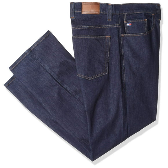 Vaqueros Tommy Hilfiger, grandes y altos, de corte recto, ribeteados, 44 de ancho x 32 de largo