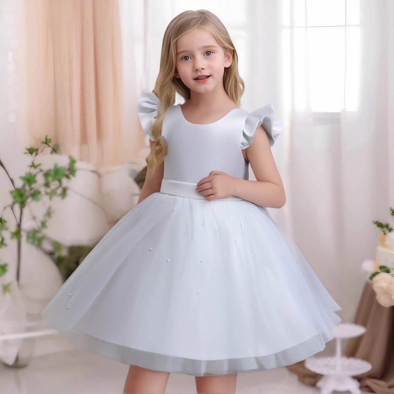 Girls Dresses,Party Dress Elegant Puffy Sleeves Tutu Formal Attire Girls  Performance Gown for Celebrations Special Occasions Stage Shows and Festive  Events,Holiday Dress,White,7-8 Years - Walmart.com