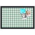 thumbnail image 2 of PinPix 22x14 Custom Cork Bulletin Board Green - White Diamond Poster Board Has a Fabric Style Canvas Finish, Framed in Green - White Diamond, by ArtToFrames (PinPix-330), 2 of 6